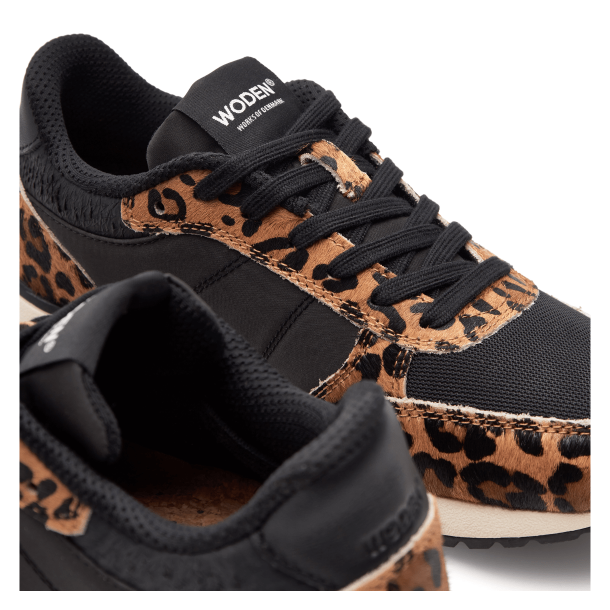 Woden Sneakers - Ronja Cowhair - Leopard/Black