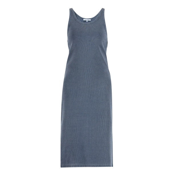 Blue Sportswear Kjole - Liana Denim Rib Tank Dress - Denim Blue