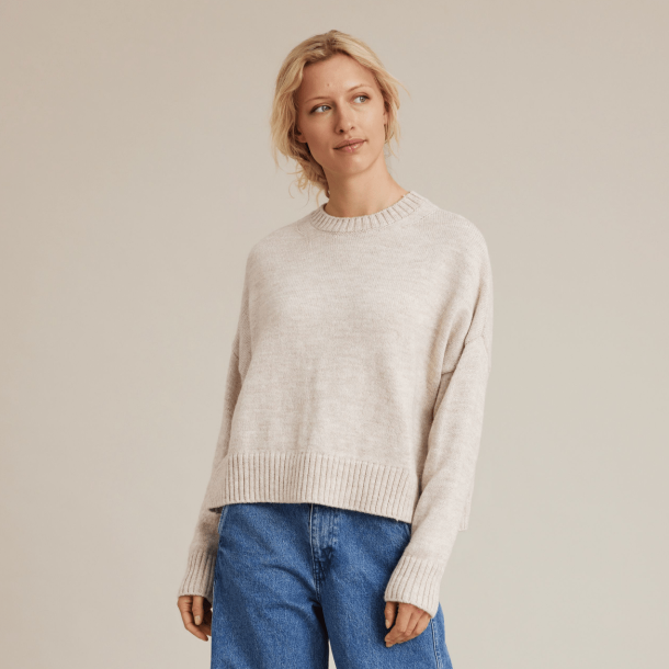 SibinLinnebjerg Strik - Lillie - Light Melange Sand