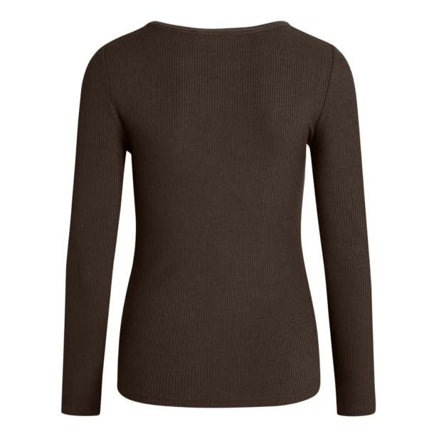 La Rouge T-Shirt - Lisa L/S T-Shirt - Dark Brown