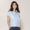Blue Sportswear Skjorte - Lisbeth Short Linen Shirt - Heaven Melange