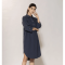 Blue Sportswear Kjole - Liv Linen Shirt Dress - Dusty Navy