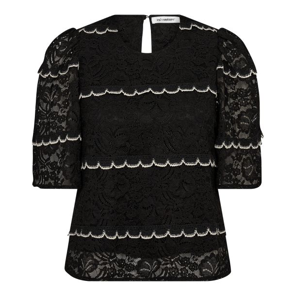 Co'couture Bluse - LoraCC Lace Blouse - Black