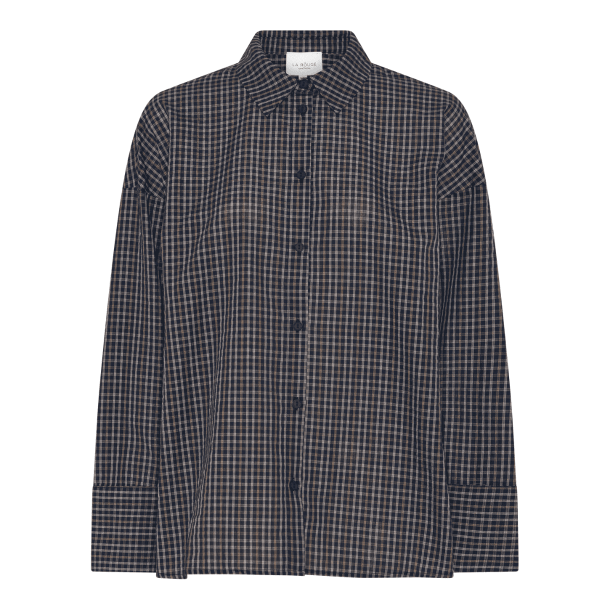 La Rouge Skjorte - Louise Shirt - Navy Checks