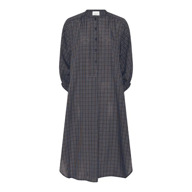 La Rouge Kjole - Louise Shirt Dress - Navy Checks