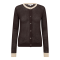 Co'couture Strik - LueCC Pointelle Cardigan - Dark Brown