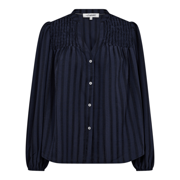 Co'couture Skjorte - Lulu Smock V-Shirt - Navy