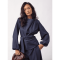 Co'couture Top - LunaCC Tie Blouse - Navy