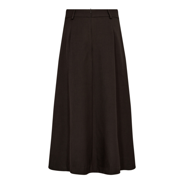 Co'couture Nederdel - LunaCC Pocket Pleat Skirt - Dark Brown
