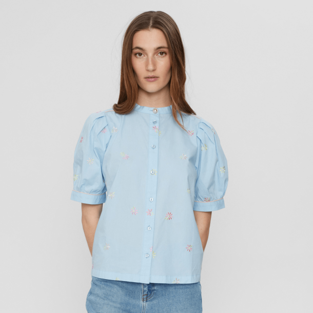 Nümph Skjorte - NuMelissa SS Shirt - Clear Sky