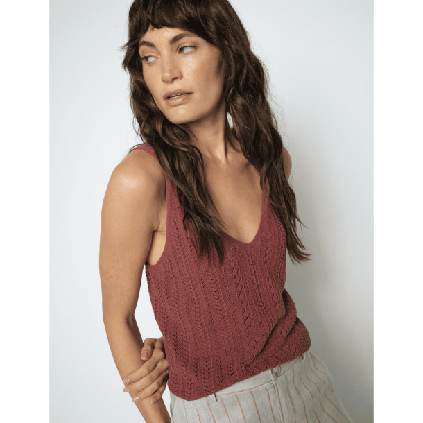 Mos Mosh Top - MMCressida Wash Knit Top - Cowhide