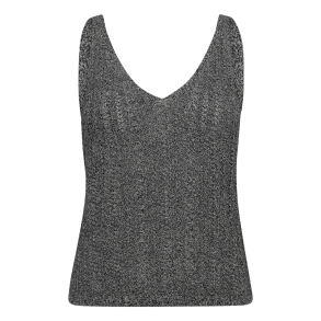 Mos Mosh Top - MMCressida Melange Knit Top - Black