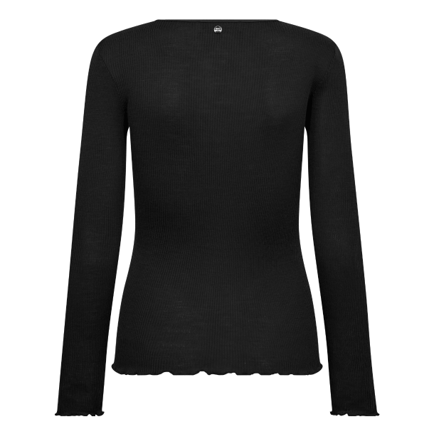 Mos Mosh Top - MMElaine Seamless O-LS Top - Black