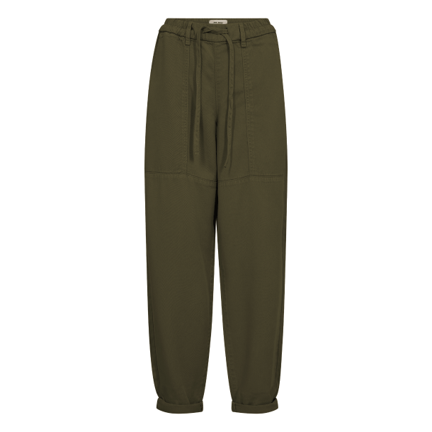 Mos Mosh Bukser - MMMaison Stalom Pant - Olive Night, Ankle