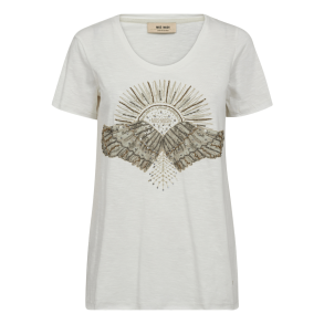 Mos Mosh T-shirt - MMNadine O-SS Deco Tee - Celadon Tint