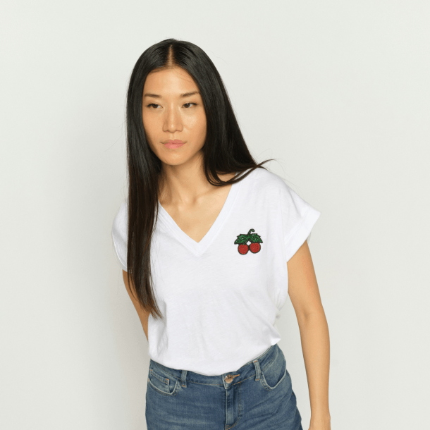 Mos Mosh T-shirt - MMSilao V-SS Tee - White