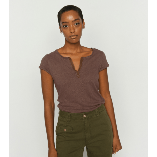 Mos Mosh T-shirt - MMTroy Tee - Coffee Quartz