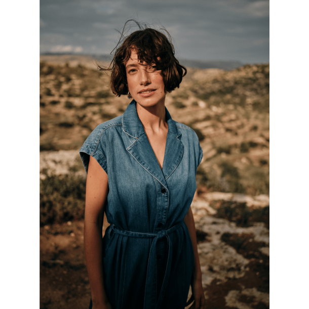 Mos Mosh Kjole - MMPitti Nalin Dress - Mid Blue