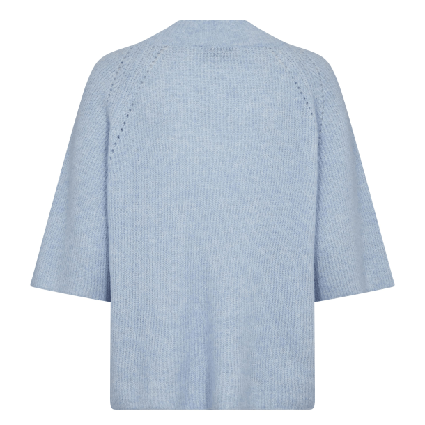 Mos Mosh Strik - MMTaci 3/4 V-Neck Knit - Cashmere Blue