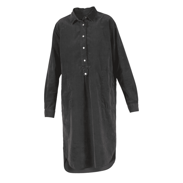 Blue Sportswear Kjole - Mabel 'Baby Corduroy' Dress - Iron Grey