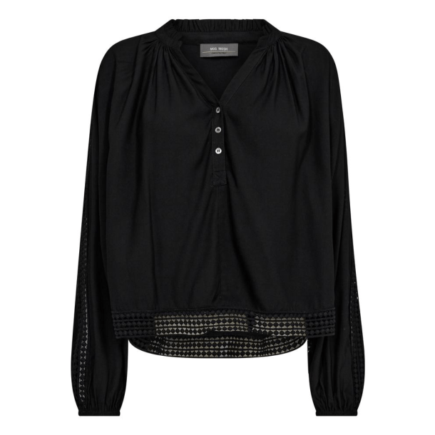 Mos Mosh Bluse - MMMacha Lace Blouse - Black