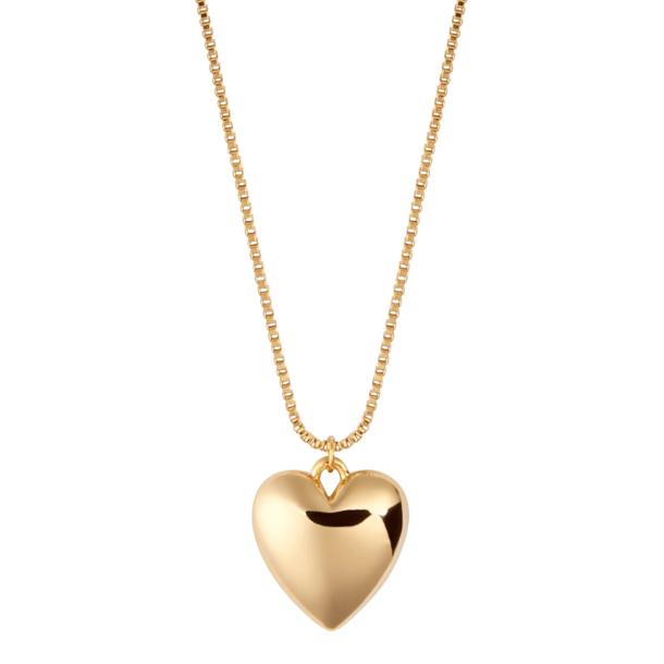 Sparv Halskde - Mellow Heart Necklace - Forgyldt
