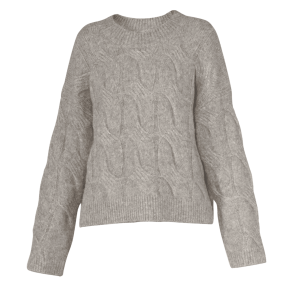Blue Sportswear Strik - Michaela Cable Knit - Ultimate Grey Melange