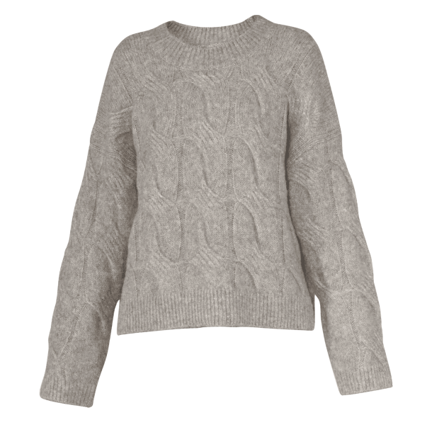 Blue Sportswear Strik - Michaela Cable Knit - Ultimate Grey Melange