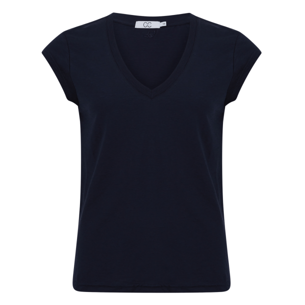 CC Heart T-shirt - Basic V-Neck T-shirt - Night Sky Blue