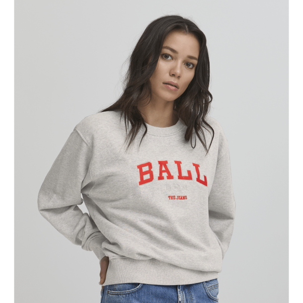 Ball Sweatshirt - BalTaylor Sweat - Medium Grey w. Mistful Mauve