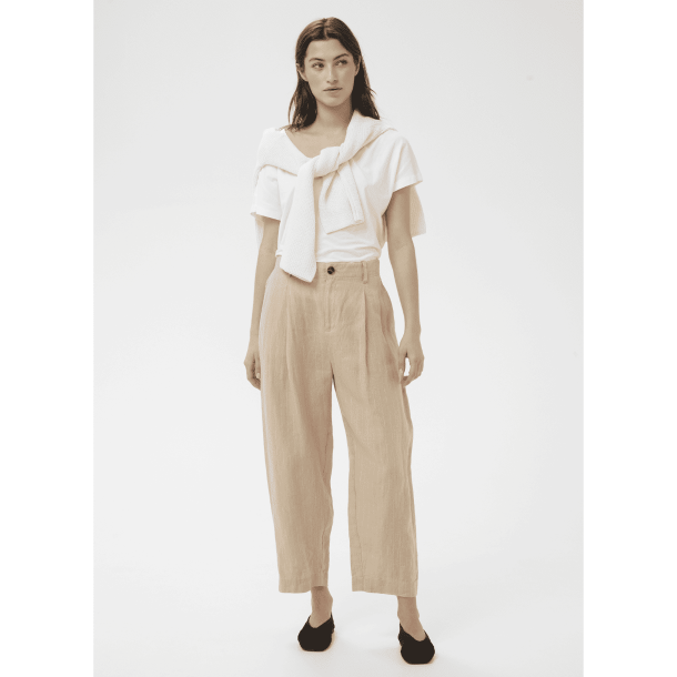 Part Two Bukser - NettasPW Pants - Neutral Pinstripe