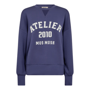 Mos Mosh Sweatshirt - MMNima O-LS Sweatshirt - Crown Blue