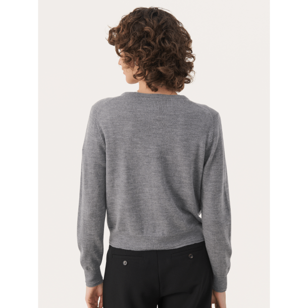 Part Two Strik - NoelaniPW Cardigan - Medium Grey Melange
