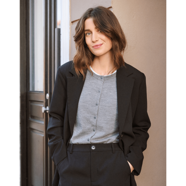 Part Two Strik - NoelaniPW Cardigan - Medium Grey Melange