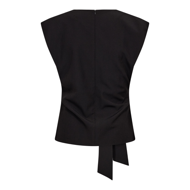 Co'couture Top - NolanCC Pleat Top - Black