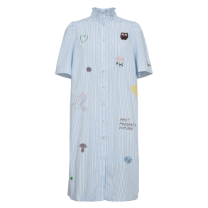 N&uuml;mph Kjole - NuAshley Embroidery Dress - Airy Blue