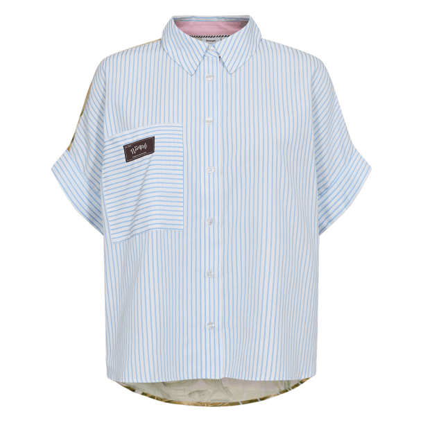 N&uuml;mph Skjorte - NuAshley SS Shirt - Airy Blue