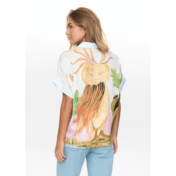 N&uuml;mph Skjorte - NuAshley SS Shirt - Airy Blue