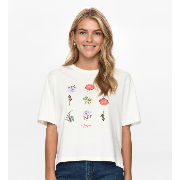 N&uuml;mph T-Shirt - NuBelisa Boxy Tee - Cloud Dancer