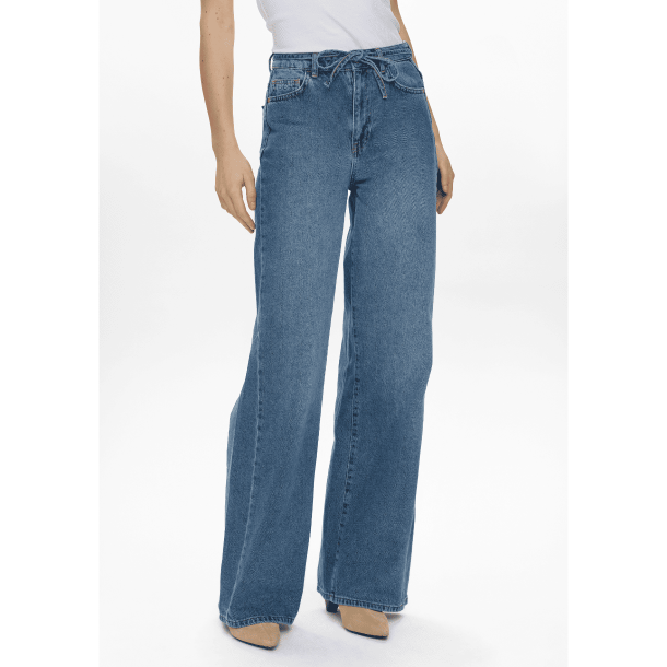 N�mph Jeans - NuBrooklyn Wide Jeans - Medium Blue Denim