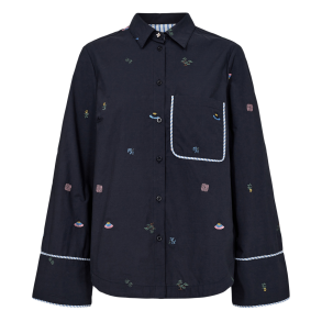 Nümph Skjorte - NuChiro Boxy Shirt - Dark Sapphire