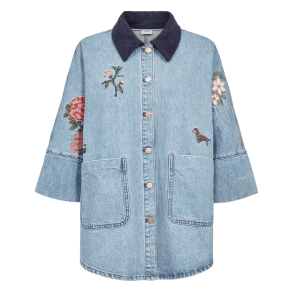 N&uuml;mph Skjorte - NuDenma Oversize Shirt - Medium Blue Denim