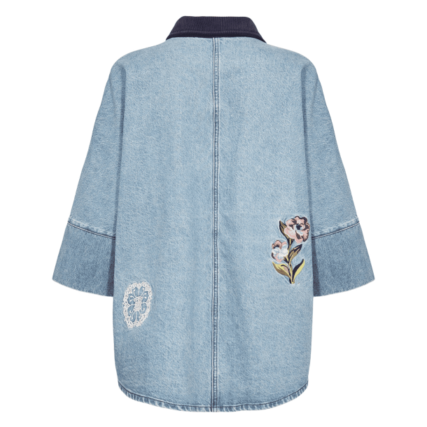 N&uuml;mph Skjorte - NuDenma Oversize Shirt - Medium Blue Denim