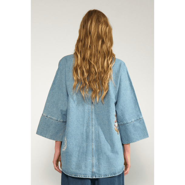 N&uuml;mph Skjorte - NuDenma Oversize Shirt - Medium Blue Denim