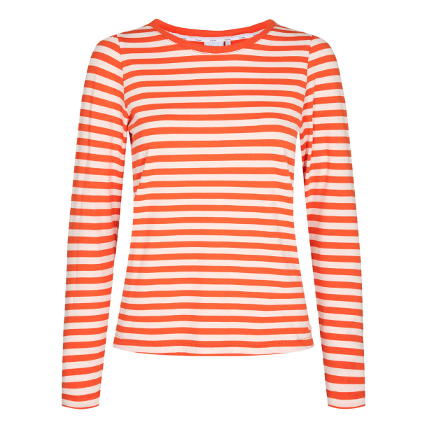 Nümph Bluse - NuDizzy LS T-Shirt - Red Orange