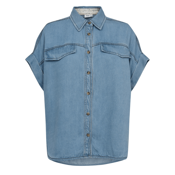 N�mph Skjorte - NuElida Sleeveless Shirt - Denim