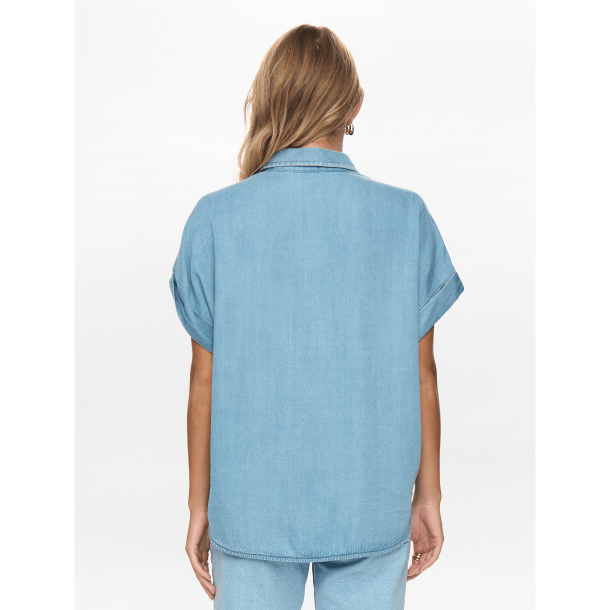 N�mph Skjorte - NuElida Sleeveless Shirt - Denim