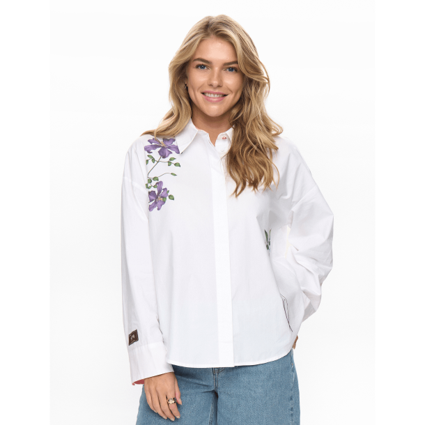 N�mph Skjorte - NuFlory Shirt - Bright White