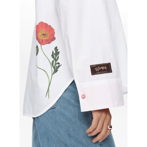 N�mph Skjorte - NuFlory Shirt - Bright White