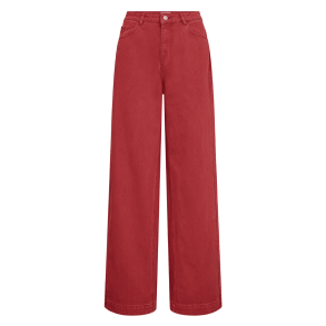 N�mph Jeans - NuHamilton HR Wide Jeans - Washed Mulberry Red Denim